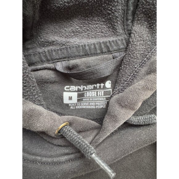 Rare Vintage Y2K Carhartt Black Pullover Hoodie Medium Loose Fit Streetwear Hype - Picture 10 of 12